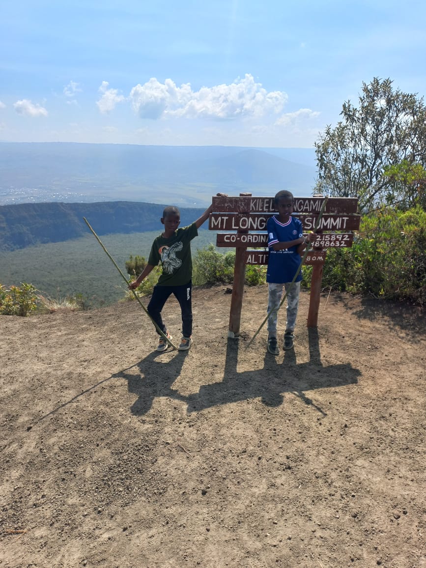Mount Longonot with my nephews